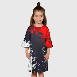 Платье клеш для девочки Абстрактные брызги, цвет: 3D-принт — фото 2