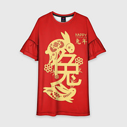 Детское платье Red rabbits, happy chinese new year