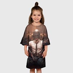 Платье клеш для девочки PlаyerUnknowns Battlegrounds, цвет: 3D-принт — фото 2