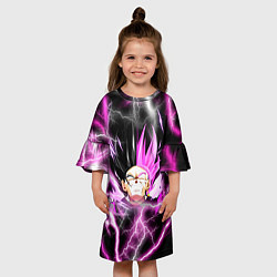 Платье клеш для девочки Драгон Бол Гоку Блек Dragon Ball, цвет: 3D-принт — фото 2