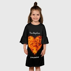 Платье клеш для девочки Explosions - Three Days Grace, цвет: 3D-принт — фото 2