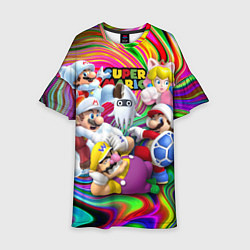 Платье клеш для девочки Super Mario - Gaming aesthetics - Collage, цвет: 3D-принт