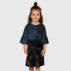Платье клеш для девочки Кошмарный Фрeдди, цвет: 3D-принт — фото 2