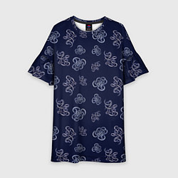 Платье клеш для девочки Узор абстракт, цвет: 3D-принт