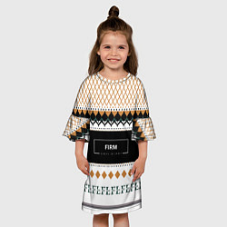 Платье клеш для девочки FIRM как свитер из детства, цвет: 3D-принт — фото 2