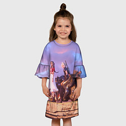 Платье клеш для девочки Final Fantasy VII Remake, цвет: 3D-принт — фото 2