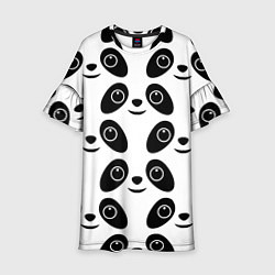 Платье клеш для девочки Panda bing dun dun, цвет: 3D-принт