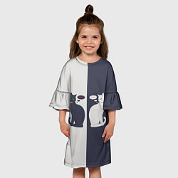 Платье клеш для девочки Тет-а-тет, цвет: 3D-принт — фото 2