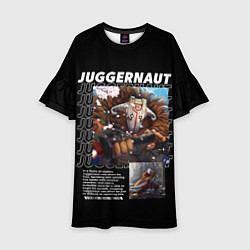 Платье клеш для девочки Juggernaut надписи, цвет: 3D-принт