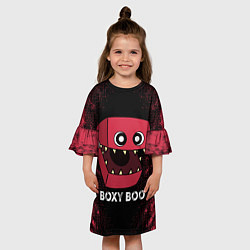 Платье клеш для девочки Бокси Бу - персонаж Поппи Плейтайм, цвет: 3D-принт — фото 2
