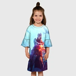 Платье клеш для девочки Баттлфилд 5 девушка, цвет: 3D-принт — фото 2