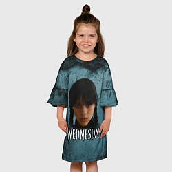 Платье клеш для девочки Унсдэй портрет, цвет: 3D-принт — фото 2