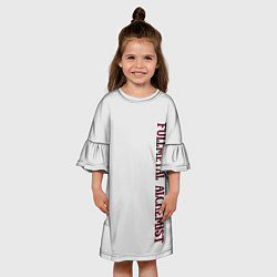 Платье клеш для девочки Fullmetal Alchemist минимализм и надпись, цвет: 3D-принт — фото 2