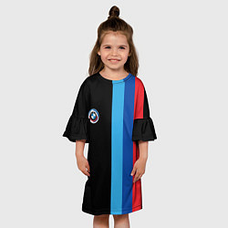 Платье клеш для девочки BMW - м линии, цвет: 3D-принт — фото 2