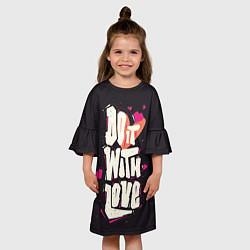 Платье клеш для девочки Do it with love, цвет: 3D-принт — фото 2