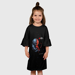Платье клеш для девочки Дом кукол Космонавтская, цвет: 3D-принт — фото 2