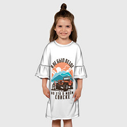 Платье клеш для девочки Я не был везде, цвет: 3D-принт — фото 2
