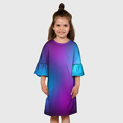 Платье клеш для девочки НЕОНОВЫЙ ГРАДИЕНТ, цвет: 3D-принт — фото 2
