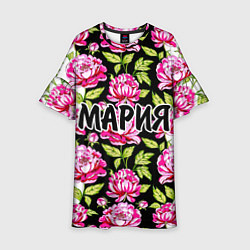 Платье клеш для девочки Мария в цветах, цвет: 3D-принт