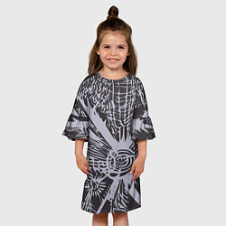 Платье клеш для девочки Графическая фантазия абстракт, цвет: 3D-принт — фото 2