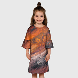 Платье клеш для девочки Пустынный ветер, цвет: 3D-принт — фото 2
