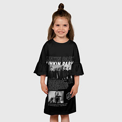 Платье клеш для девочки Linkin Park Chester Bennington, цвет: 3D-принт — фото 2