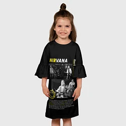 Платье клеш для девочки Nirvana bio, цвет: 3D-принт — фото 2