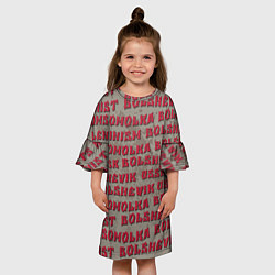 Платье клеш для девочки Leninism, цвет: 3D-принт — фото 2