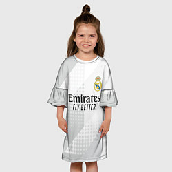 Платье клеш для девочки ФК Реал Мадрид, цвет: 3D-принт — фото 2