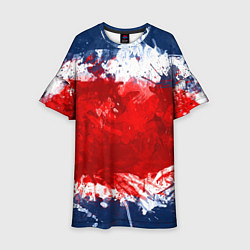Платье клеш для девочки Grunge strips colors, цвет: 3D-принт