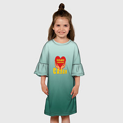 Платье клеш для девочки Большой салам, цвет: 3D-принт — фото 2