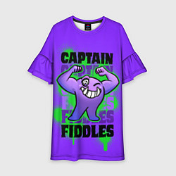 Платье клеш для девочки Капитан Фиддлс, цвет: 3D-принт