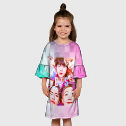 Платье клеш для девочки BTS K-pop, цвет: 3D-принт — фото 2