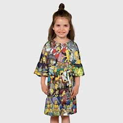 Платье клеш для девочки Simpsonhistory, цвет: 3D-принт — фото 2