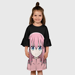 Платье клеш для девочки Хиторо Одинокий рокер, цвет: 3D-принт — фото 2