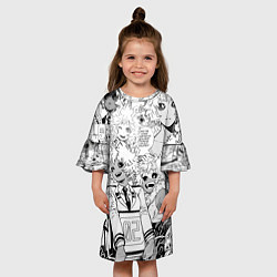 Платье клеш для девочки Мина Ашидо - Моя геройская академия, цвет: 3D-принт — фото 2