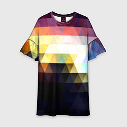 Платье клеш для девочки Mosaic abstraction, цвет: 3D-принт