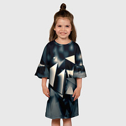 Платье клеш для девочки Dark abstraction, цвет: 3D-принт — фото 2