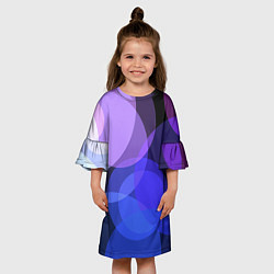 Платье клеш для девочки Цветные диски, цвет: 3D-принт — фото 2