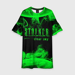 Платье клеш для девочки Stalker clear sky radiation art, цвет: 3D-принт
