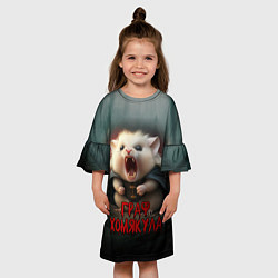Платье клеш для девочки Граф Хомякула, цвет: 3D-принт — фото 2