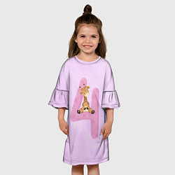 Платье клеш для девочки Мне 4 года, цвет: 3D-принт — фото 2