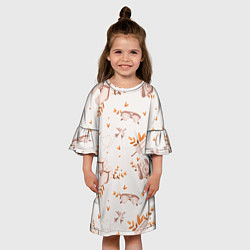 Платье клеш для девочки Пляжный паттерн, цвет: 3D-принт — фото 2