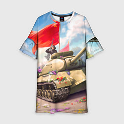 Платье клеш для девочки Русский танк, цвет: 3D-принт