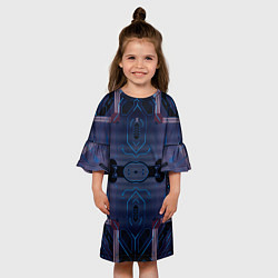 Платье клеш для девочки Электросхема, цвет: 3D-принт — фото 2