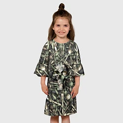 Платье клеш для девочки Голодный камуфляж, цвет: 3D-принт — фото 2