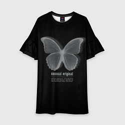 Платье клеш для девочки Butterfly unusualy original, цвет: 3D-принт