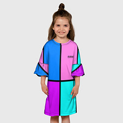 Платье клеш для девочки Firm аля 80-е, цвет: 3D-принт — фото 2