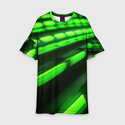 Детское платье Green neon abstract