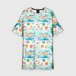 Платье клеш для девочки Летнее настроение, цвет: 3D-принт